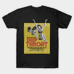 Vintage Worn Crack Deep Throat 1972 T-Shirt